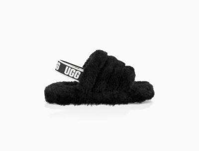 UGG Fluff Yeah Slides for Big Kids - Black India